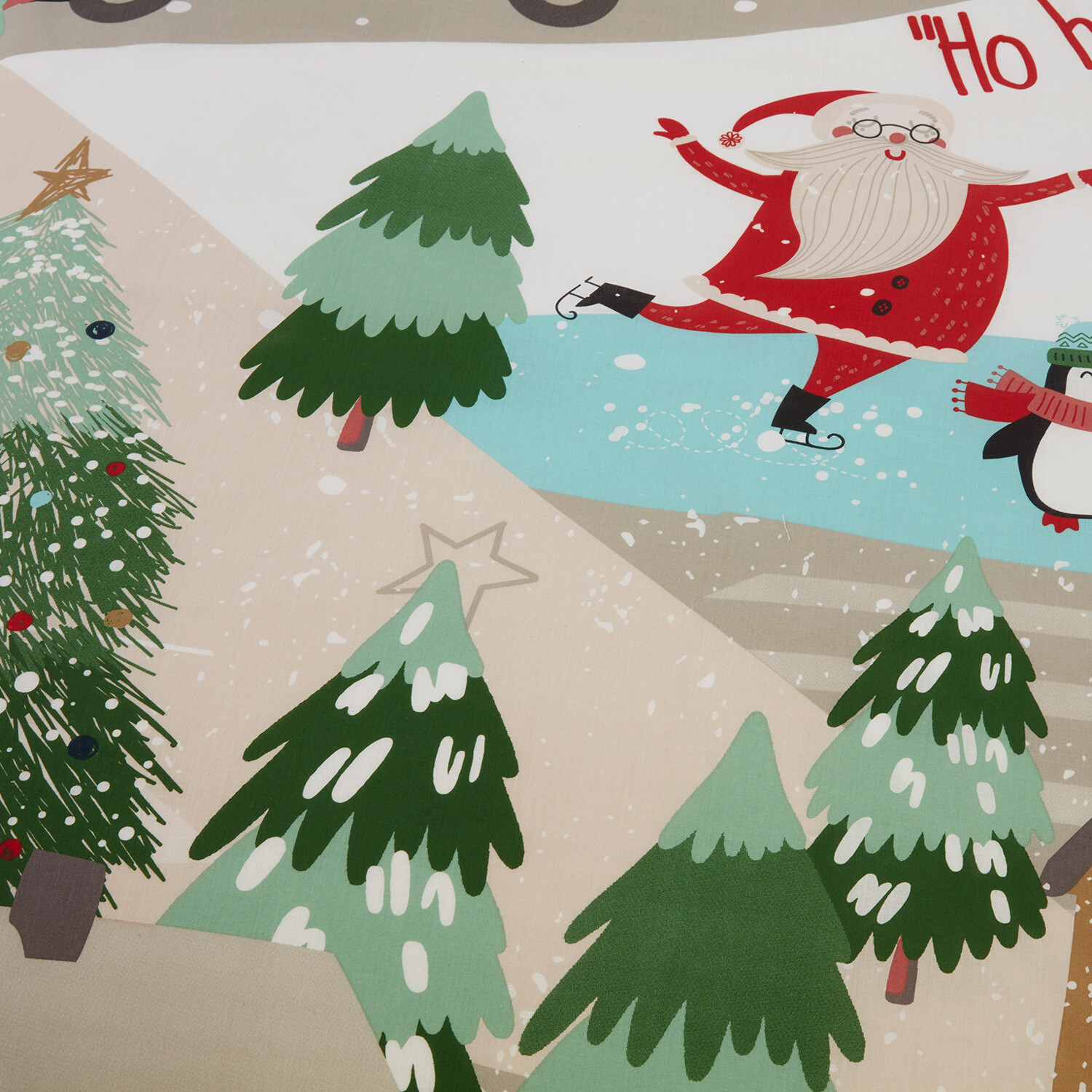 Santa Is Coming To Town Duvet Set - White Image 4