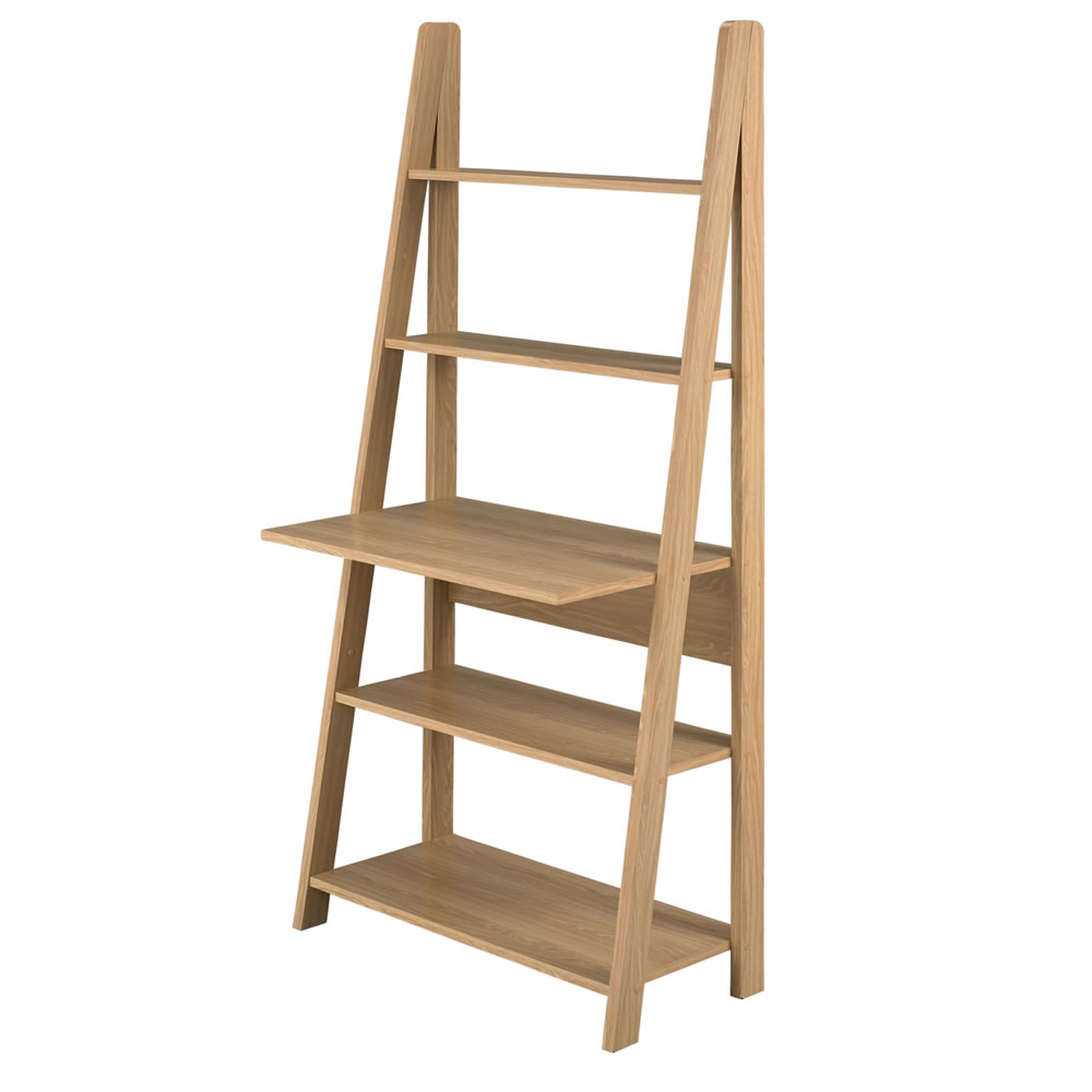 Wilko Scandinavia Oak Ladder Desk Image 1