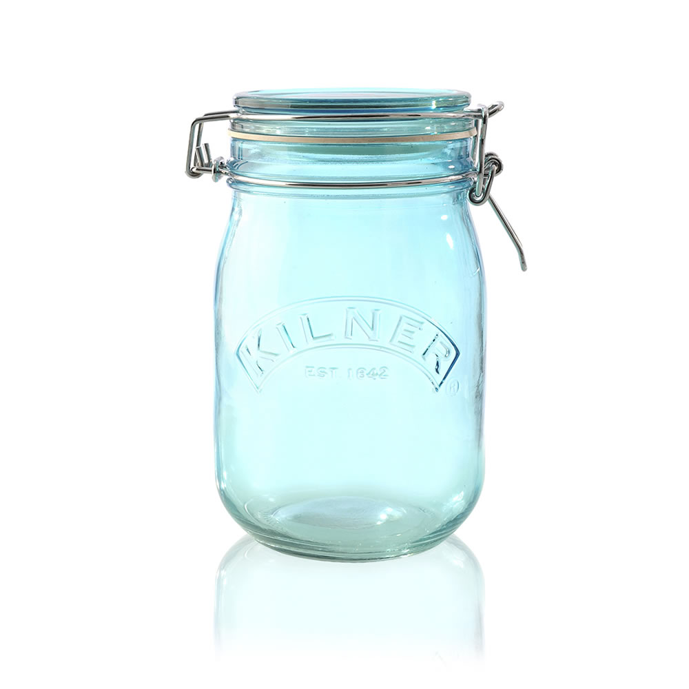 Kilner Coloured Clip Top Jar 1L Wilko