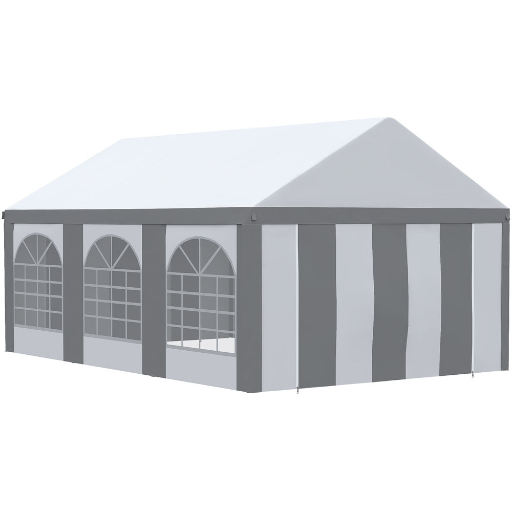 Outsunny 6 x 4m Grey Marquee Party Tent Image 2