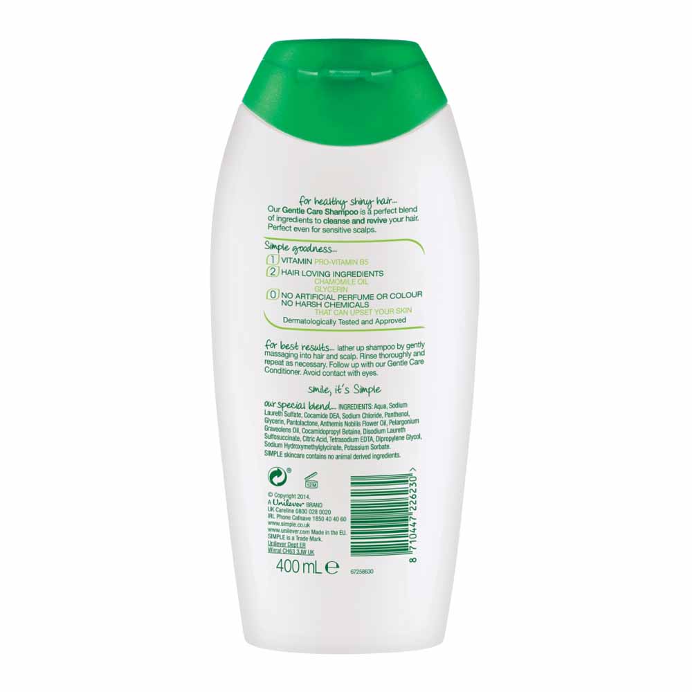 Simple Kind to Hair Gentle Care Shampoo 200ml Image 3