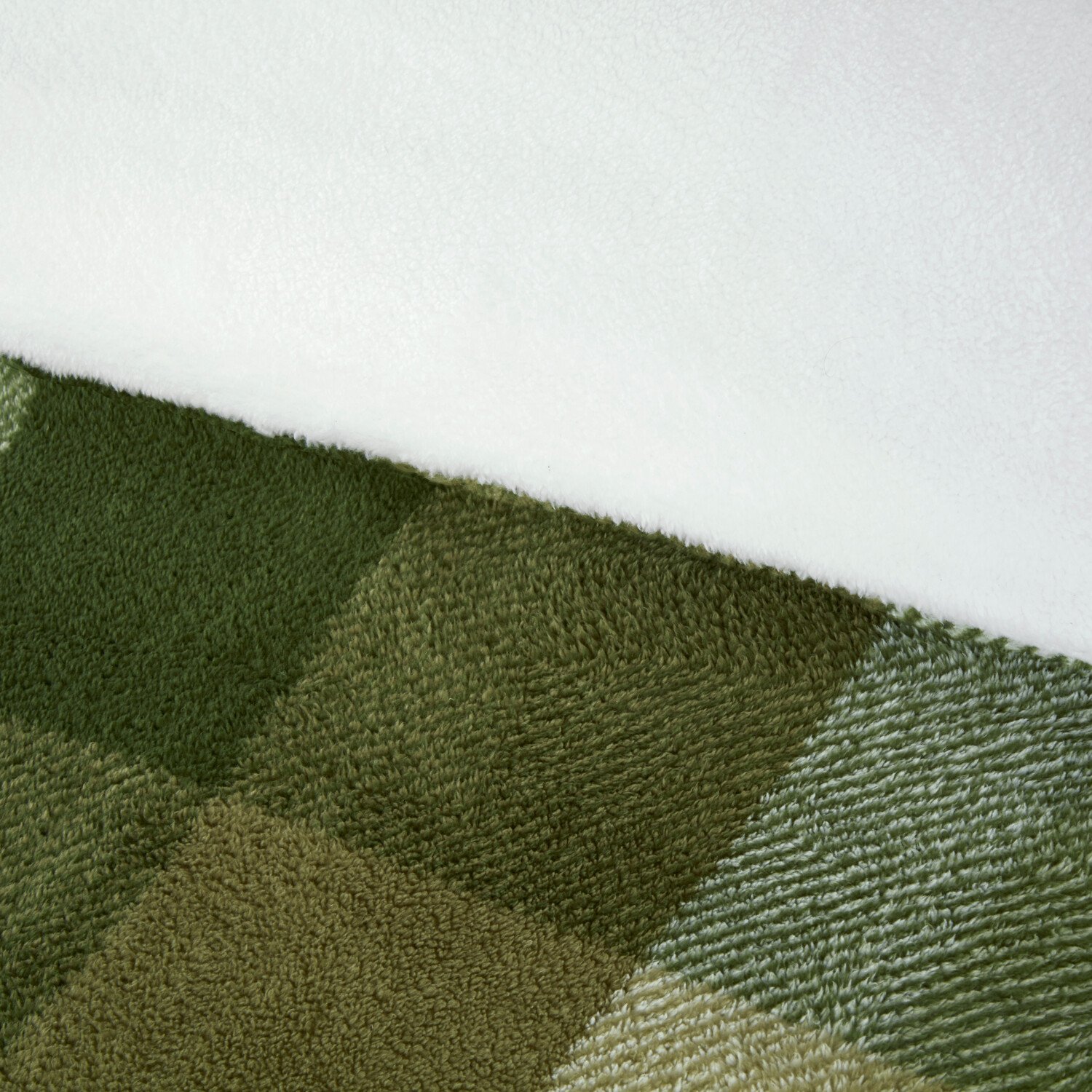 Teddy Fleece Check Duvet SetGreenDouble Image 4