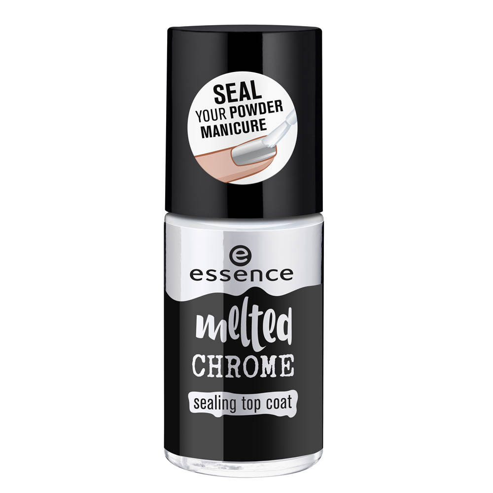 Essence Sealing Top Coat Nail Polish in Melting Chrome 8ml Image
