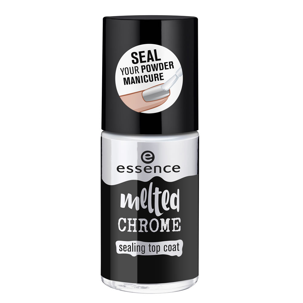 Essence Sealing Top Coat Nail Polish in Melting Chrome 8ml Wilko