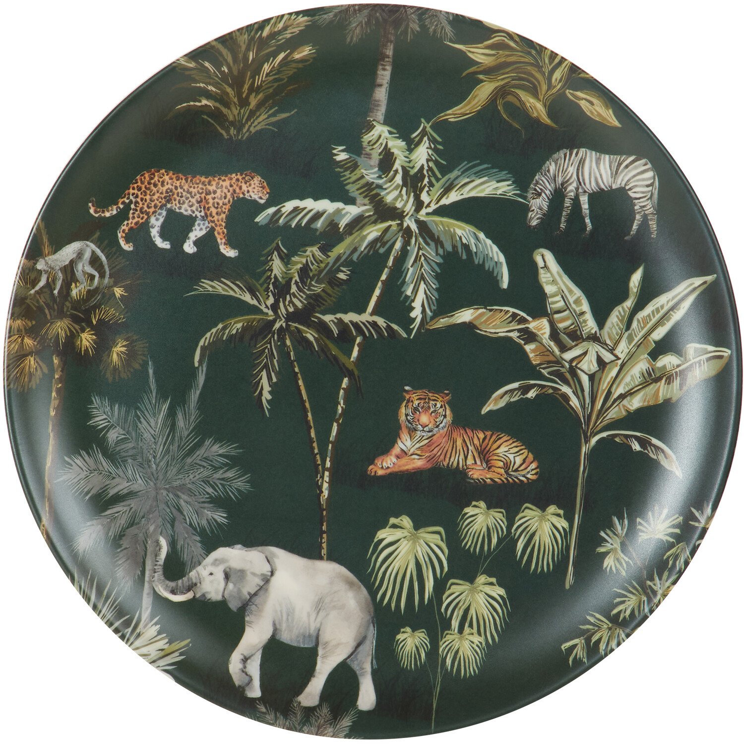 Boho Jungle Plate - Dark Green / Side Plate Image 1