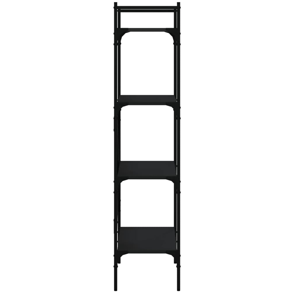 vidaXL 4 Shelf Black Industrial Style Bookcase Image 5