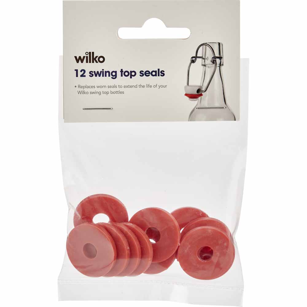 Wilko Swing Top Replacement Seals 12pk Image 1