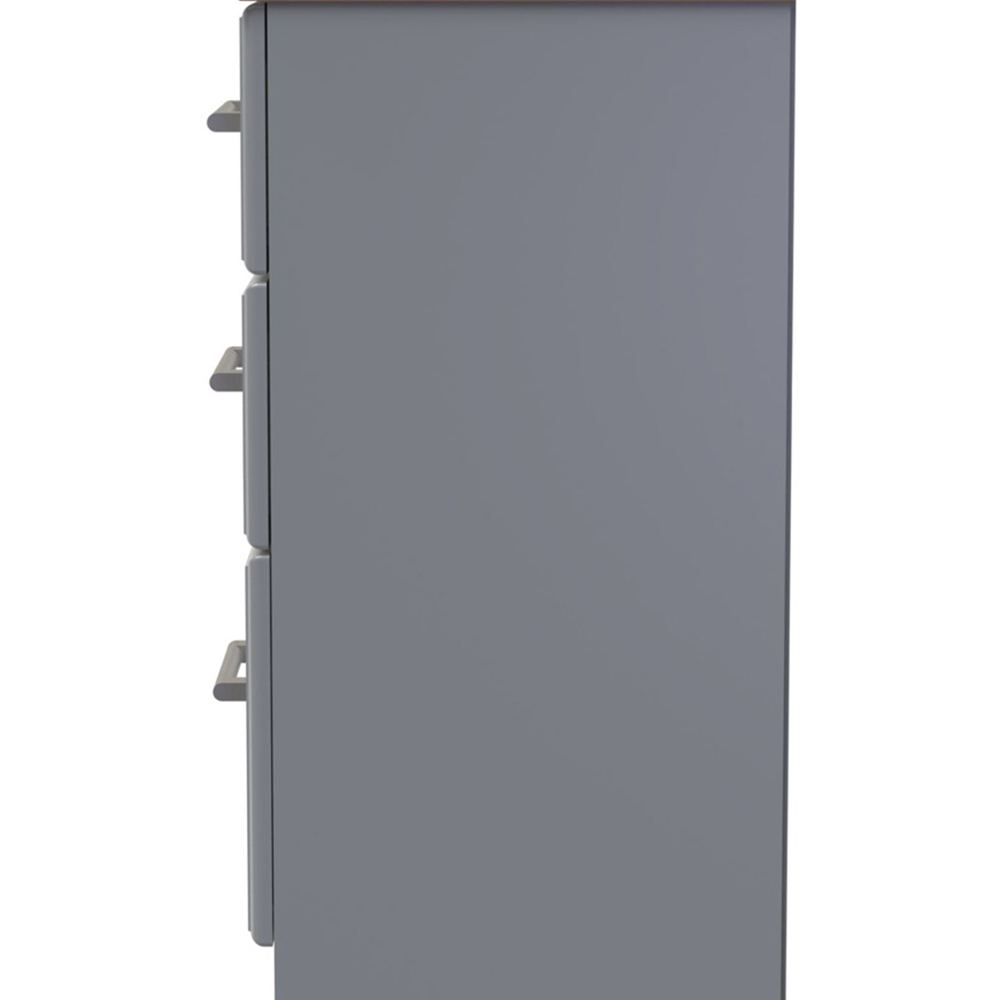 Crowndale Kent 6 Drawer Dusk Grey and Bardolino Oak Midi Chest of Drawers Image 4