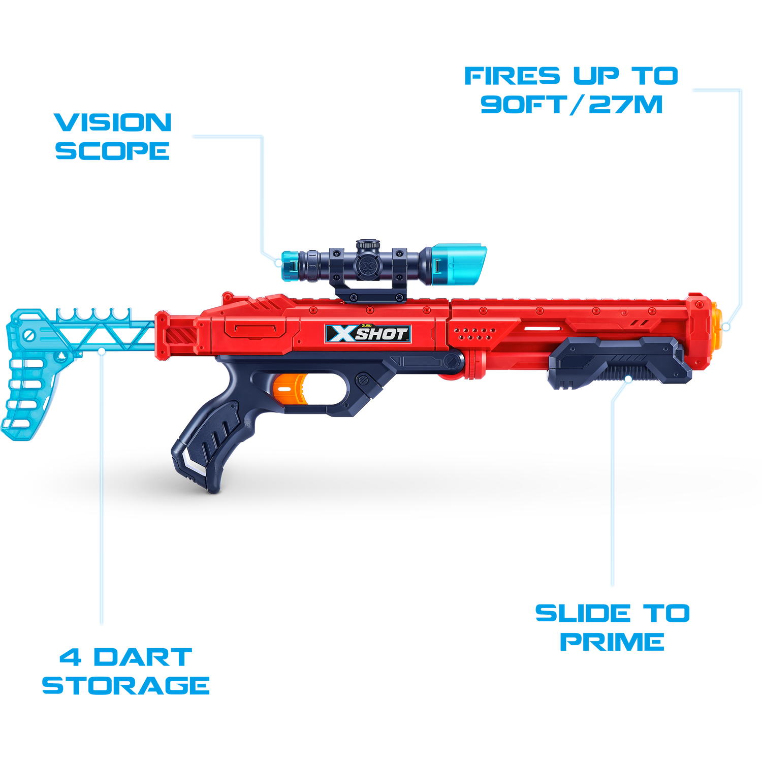 X-SHOT Hawk Eye Blaster - Red Image 3
