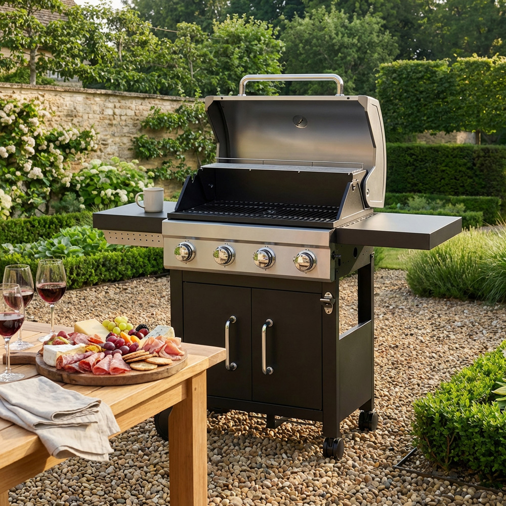 Black Darwin Duo Gas and Charcoal BBQ Image 6