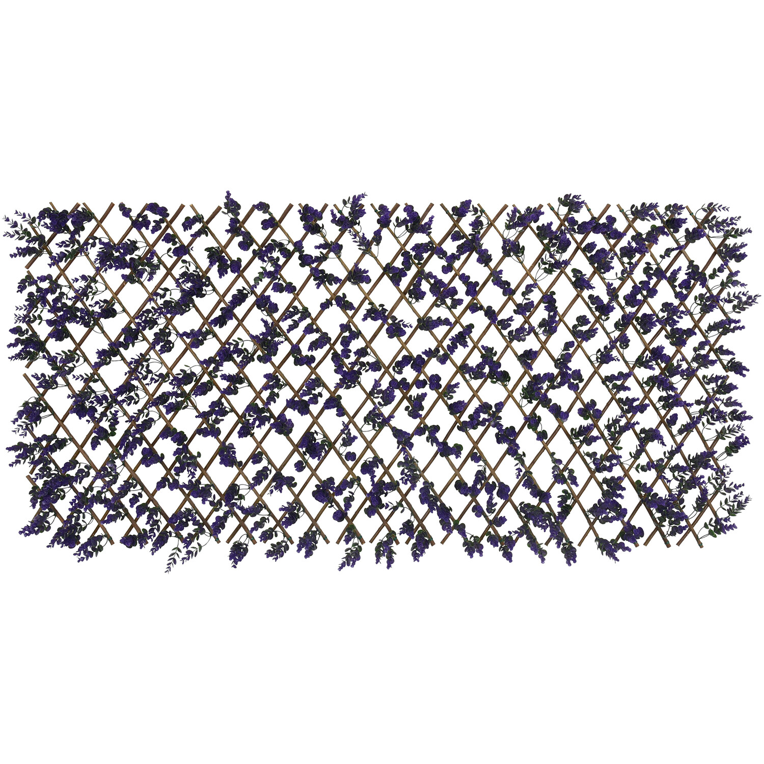 Expandable Lilac Leaf Trellis Lilac and Brown Image 1