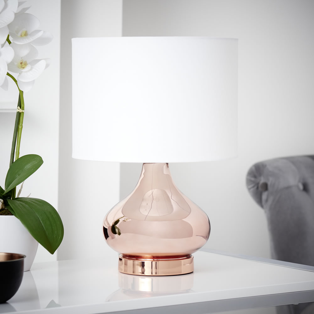Wilko Copper Effect Table Lamp Image 5
