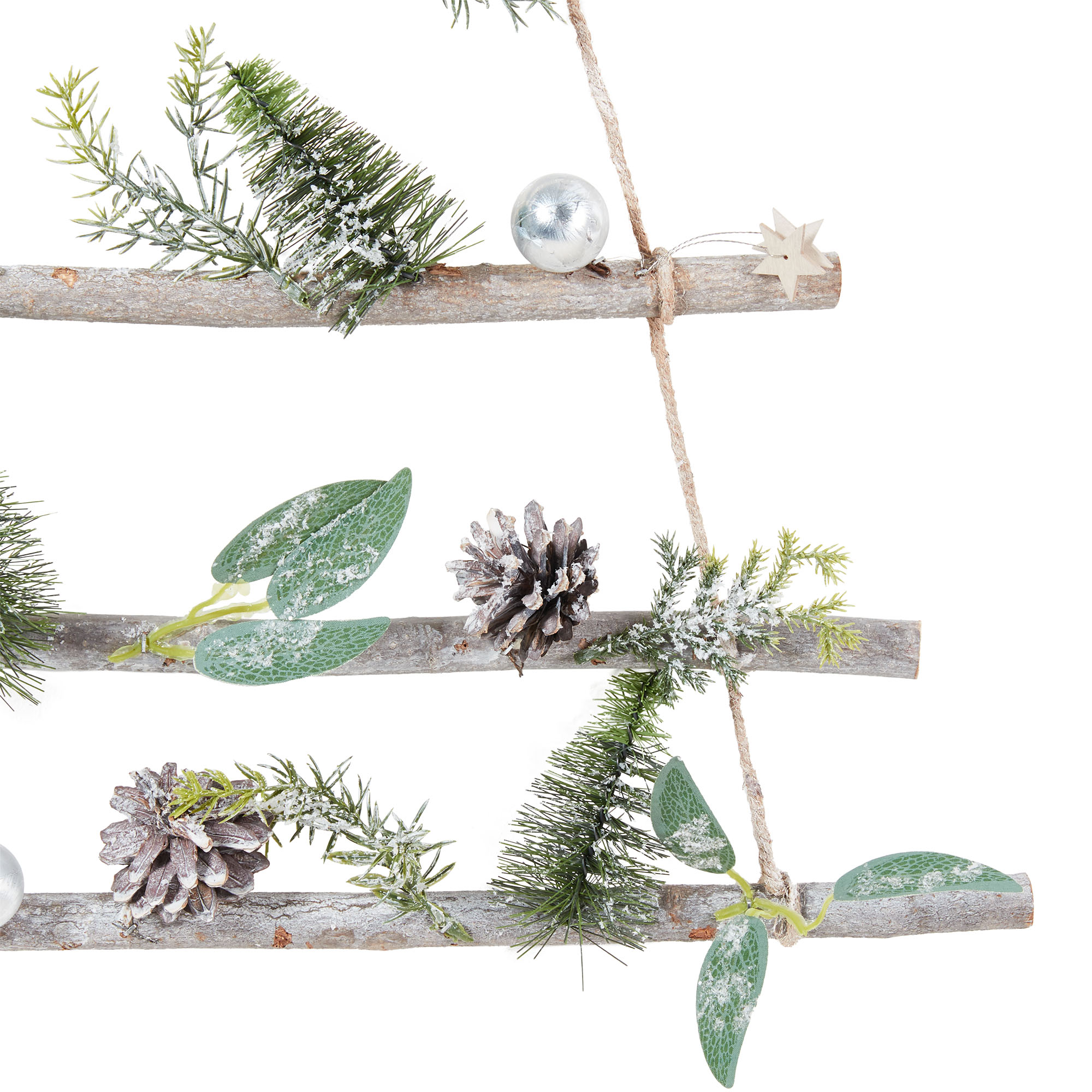 Bauble Pinecone Hanging Tree Silver Image 4