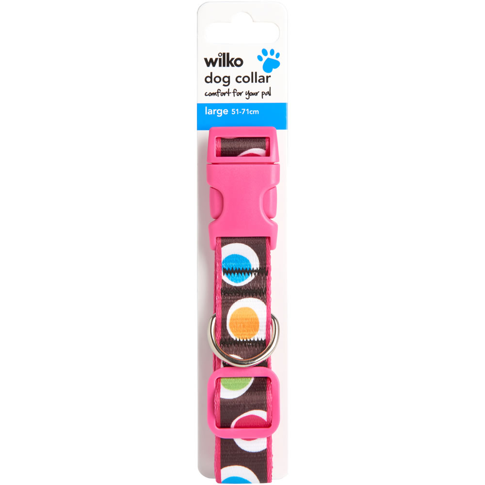 Single Wilko Large Spotty Dog Collar 51-71cm in Assorted styles Image 3
