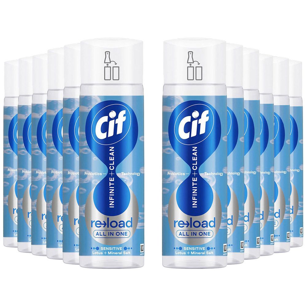 Cif Infinite Clean All in One Lotus and Mineral Salt Cleaner Reload 280ml 12 Pack Image 1