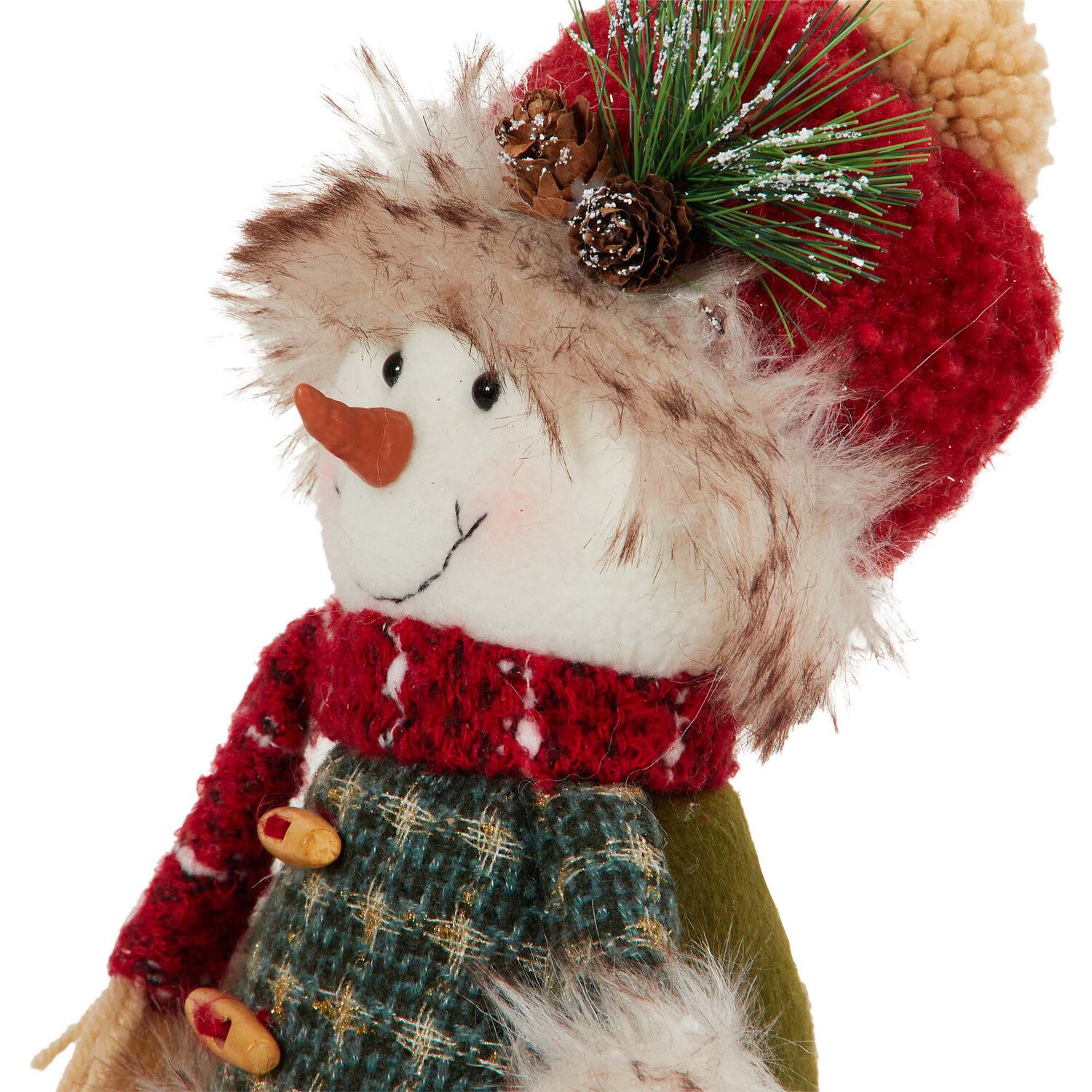 Traditional Sitting Snowman or Santa - Multicolour Image 3