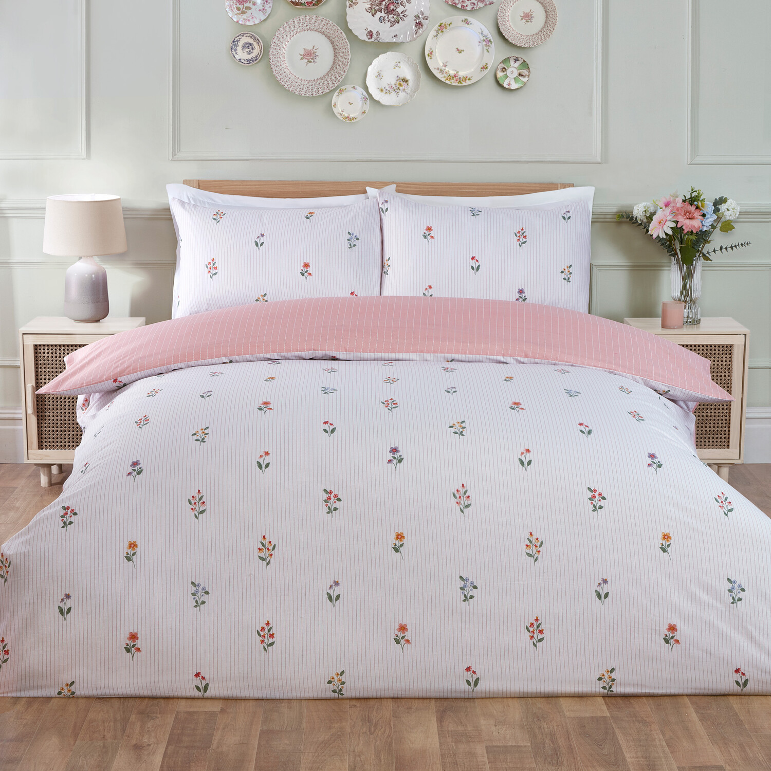 Posie Duvet Set Blush Single Image 1