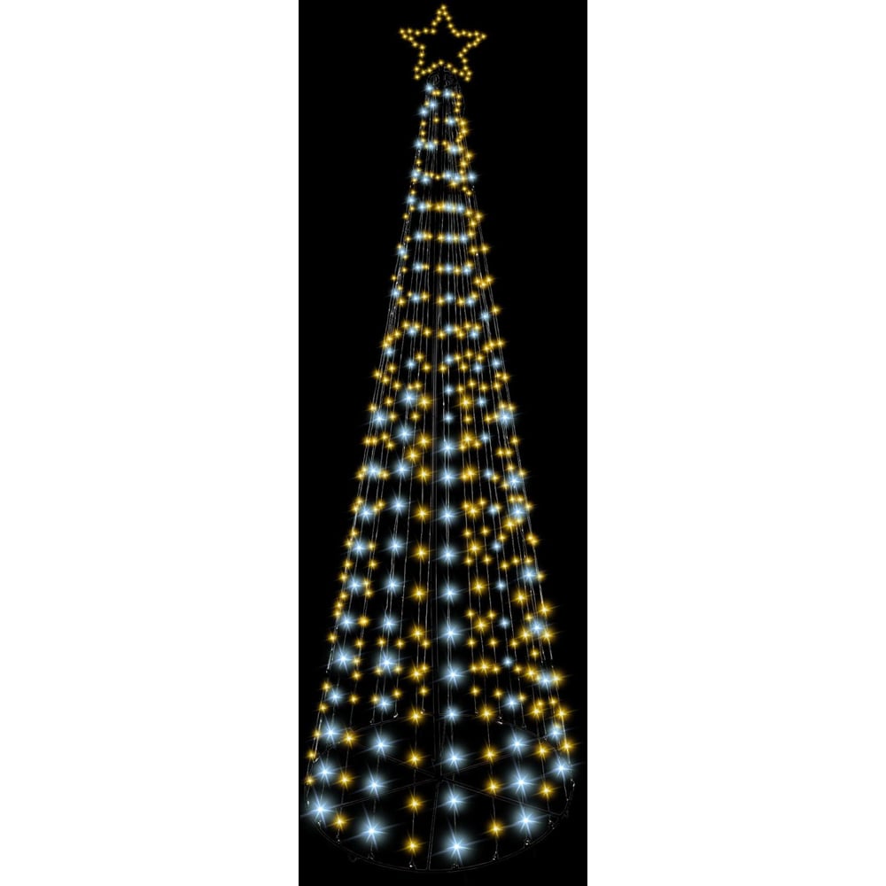 Shatchi White and Warm White LED Pre Lit Maypole Artificial Christmas Tree 9.1ft Image 3