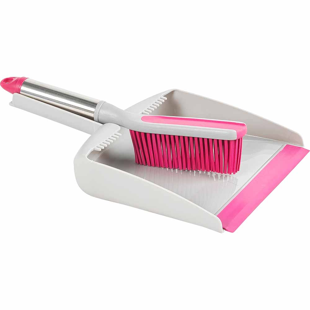 Kleeneze Rubber Head Dustpan and Brush Set Wilko