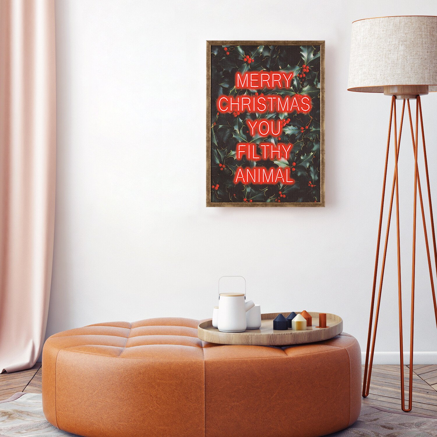 You Filthy Animal Christmas Framed ArtGreen Image 4