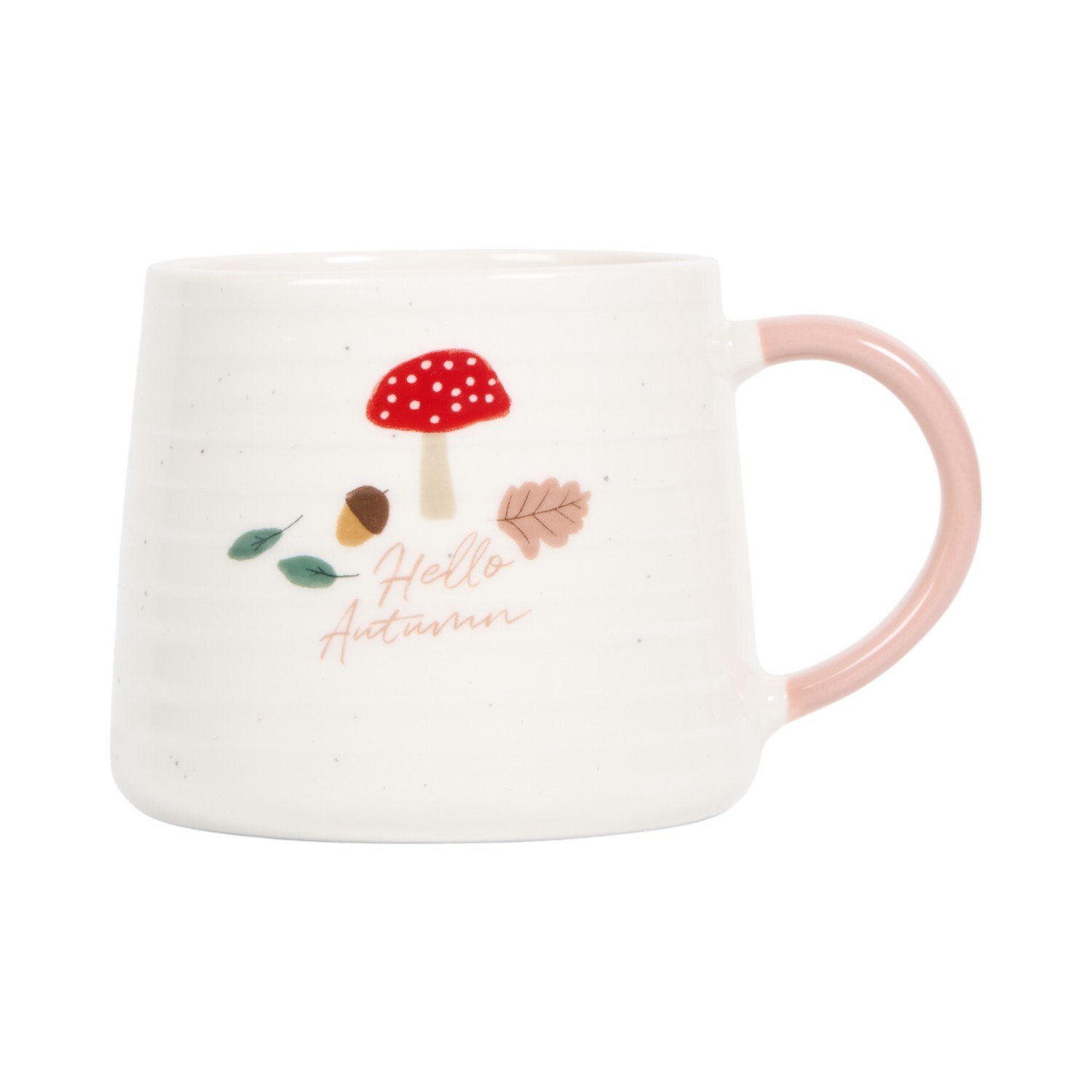 Hello Autumn Ribbed Mug White Image 2