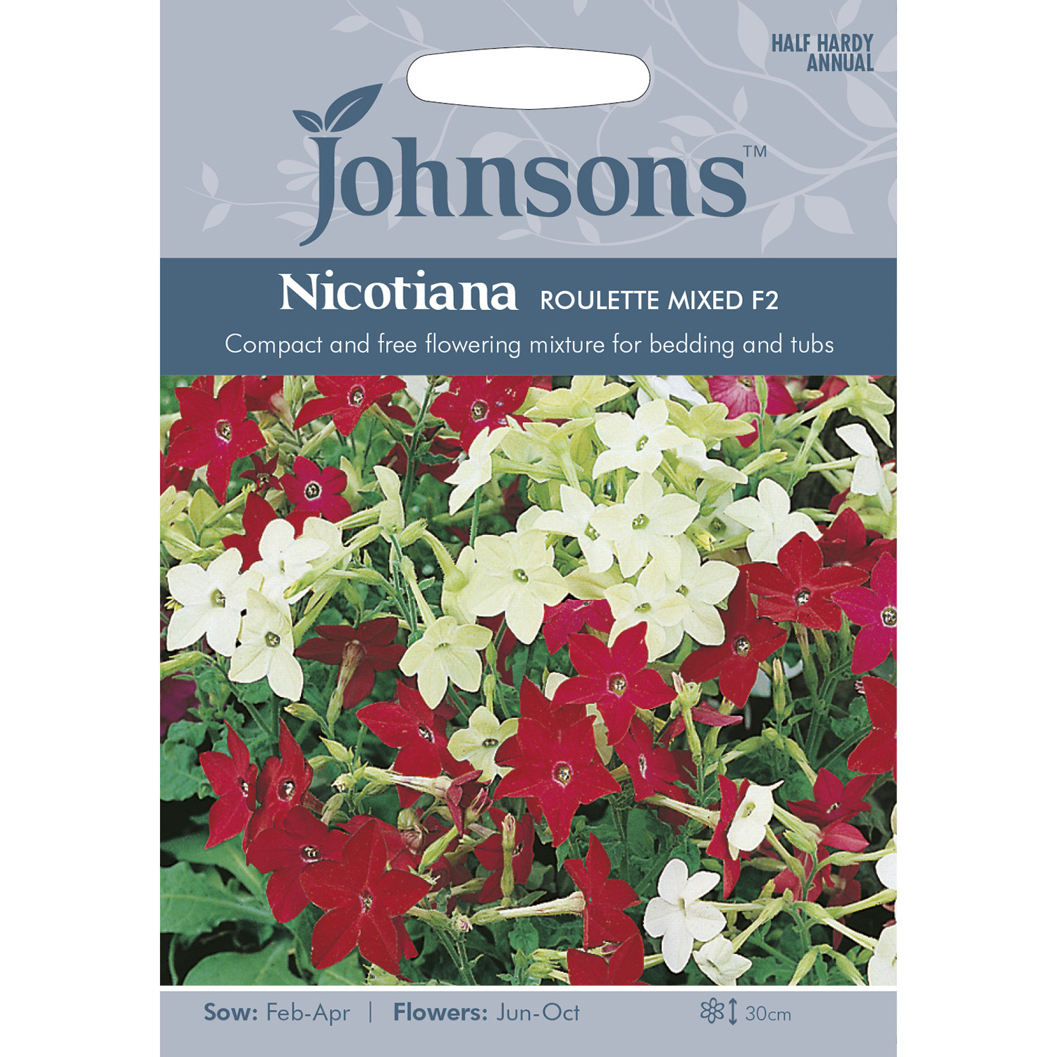 Johnsons Nicotiana Roulette Mixed Flower Seeds Image 2