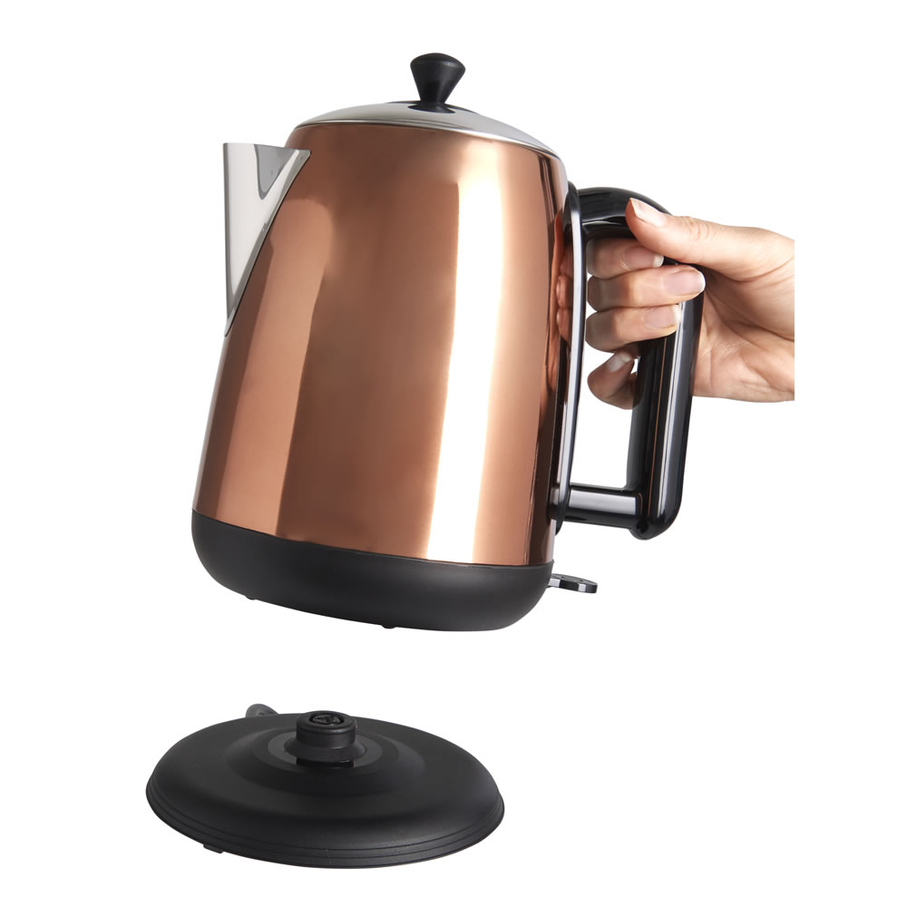 Wilko Copper Effect 1.7L Cylinder Kettle Wilko