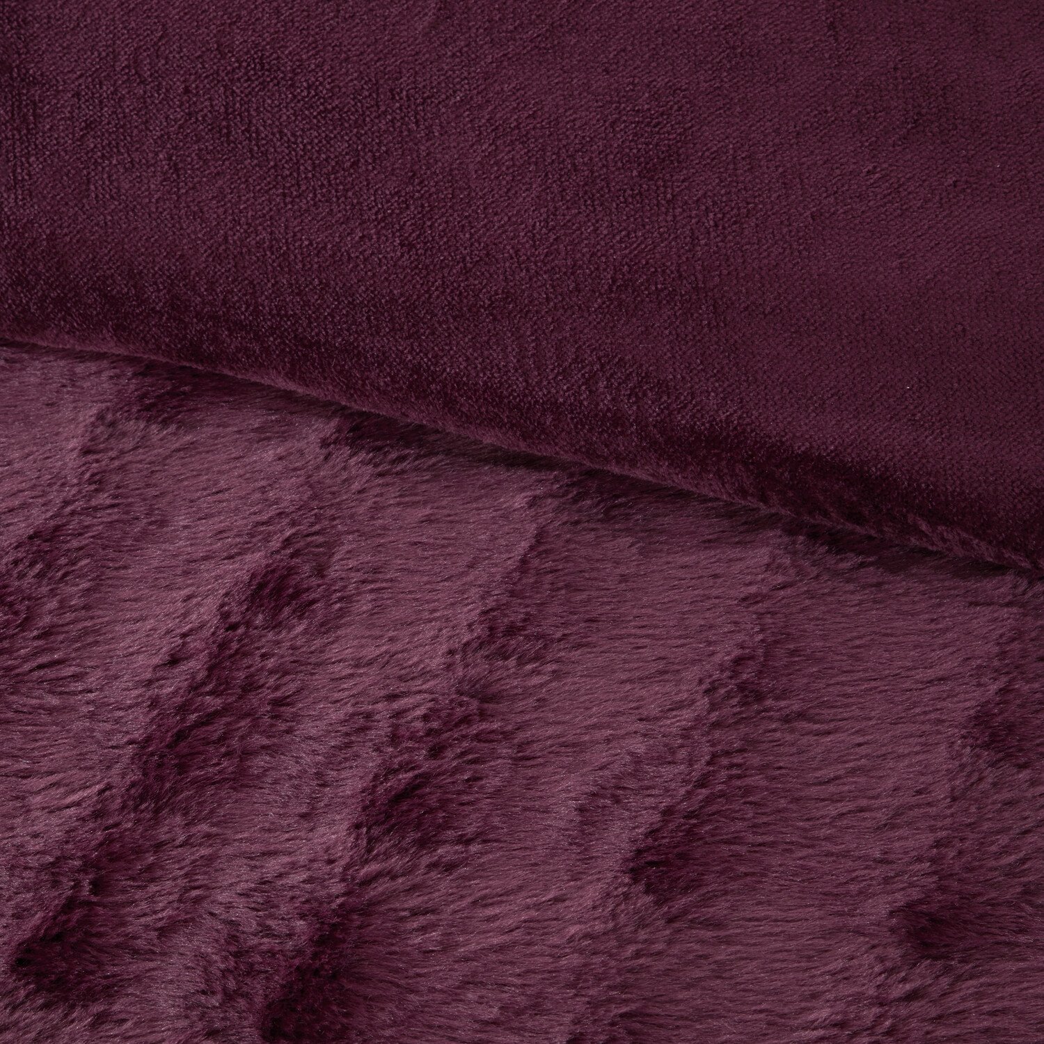 Aurora Soft Faux Fur Duvet Set Berry King Image 5