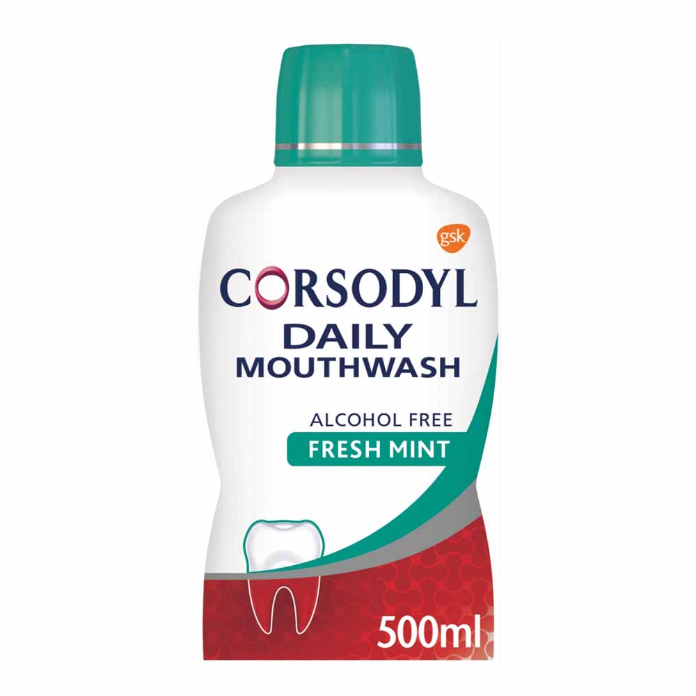 Corsodyl Daily Fresh Mint Mouthwash Case of 6 x 500ml Image 2