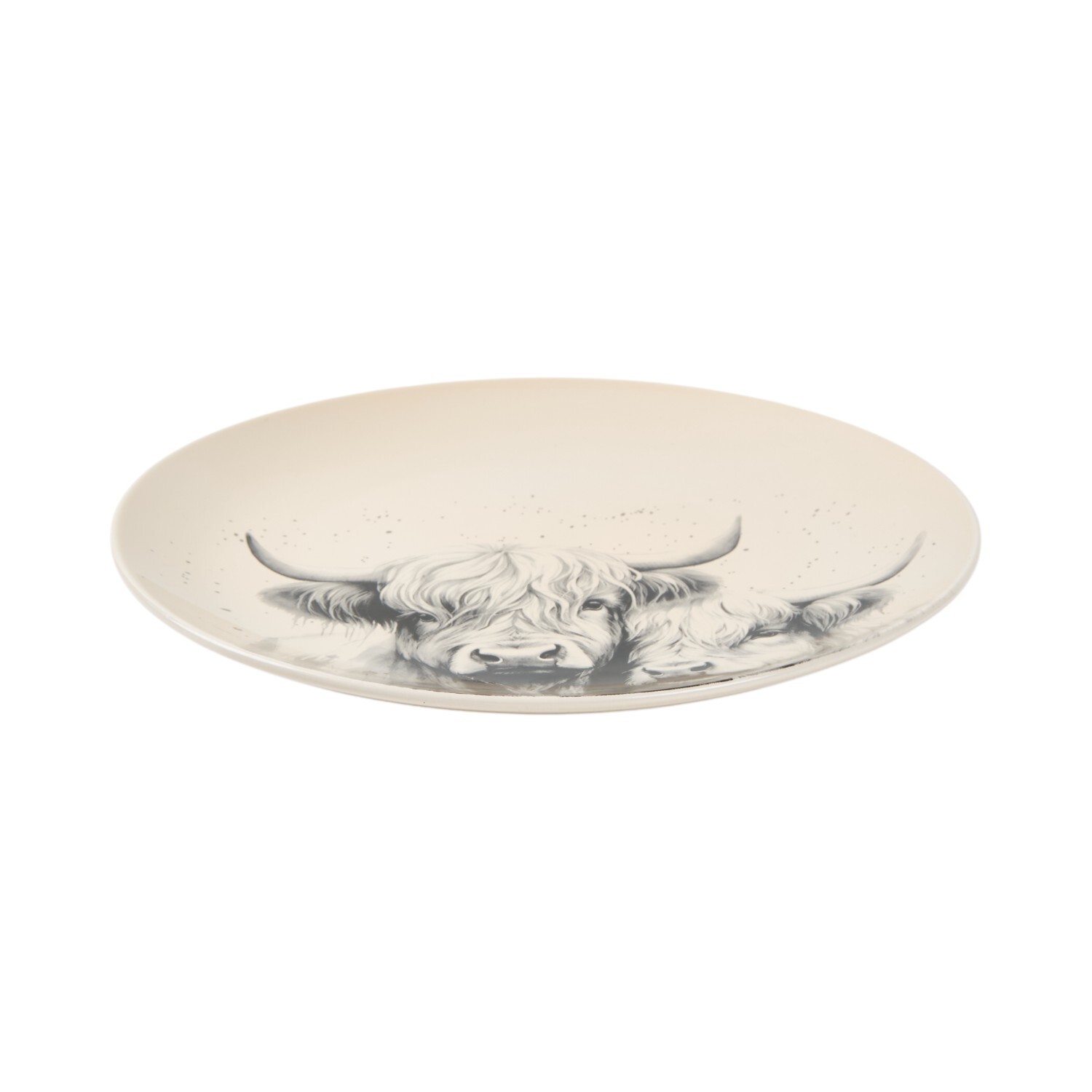 Highland Cow Dinner Plate Cream Dinner Plate Image 3