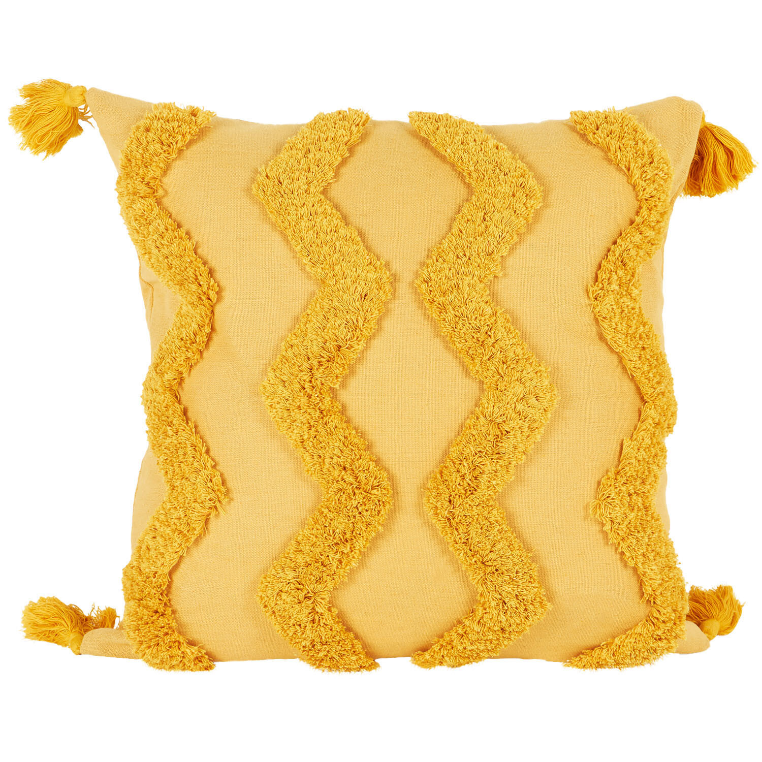 Aliyah Tufted Chevron Cushion - Ochre Image 1