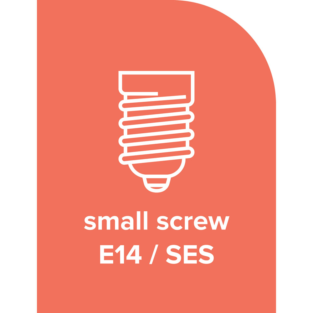 Wilko 1 pack Small Screw E14/SES CFL Energy Saving 9W/515 Lumens Spiral Light Bulb Image 3