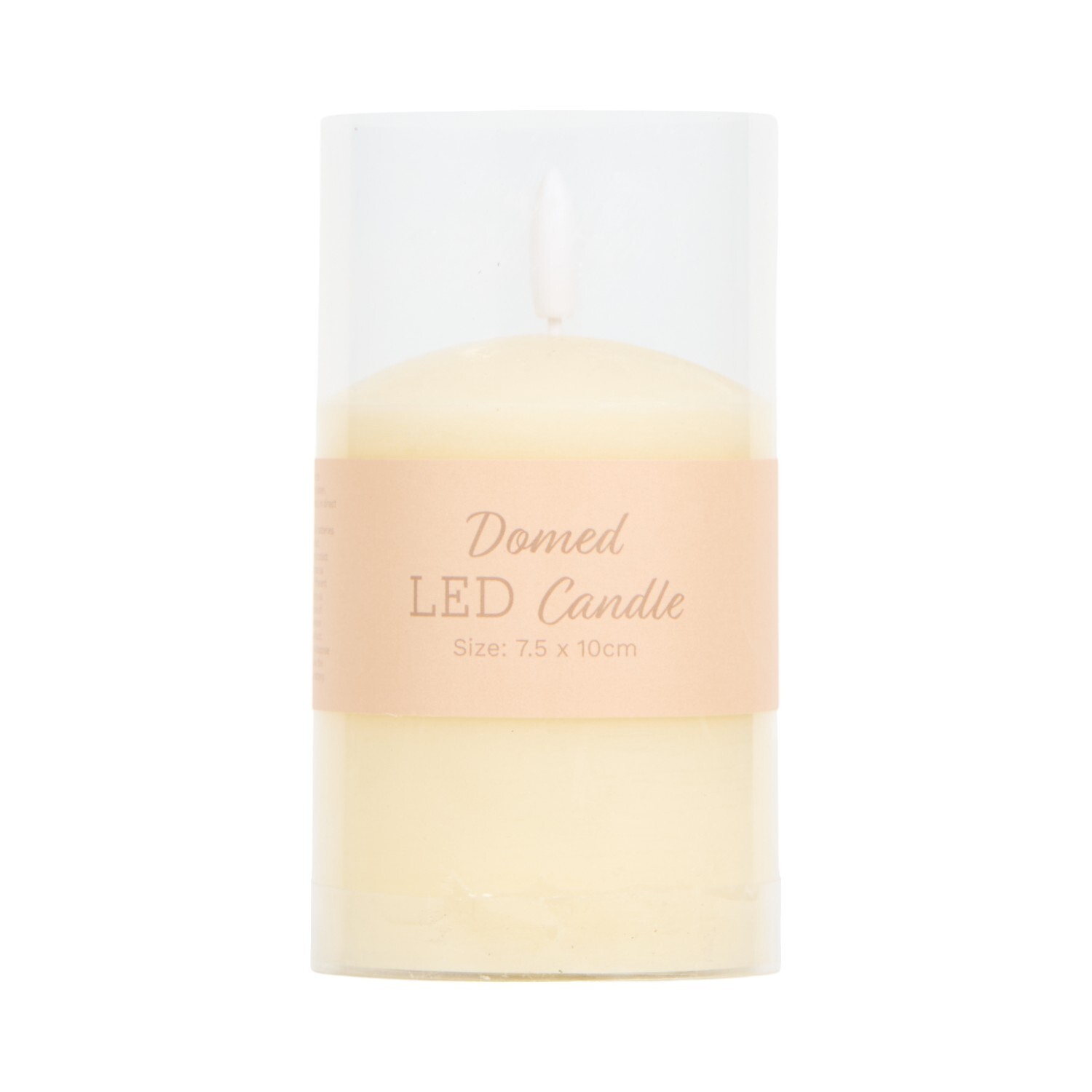 Natural Domed LED Candle - Natural / 10cm Image 1