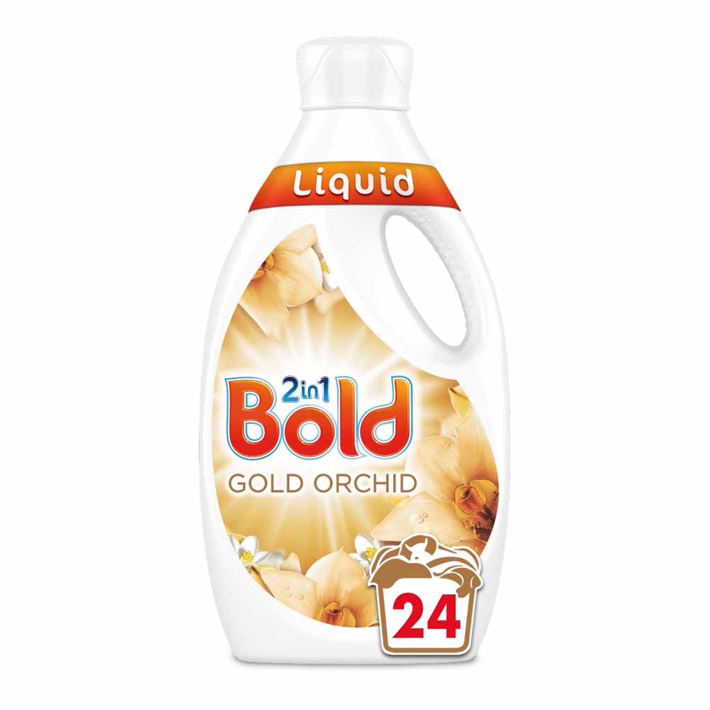 Bold 2in1 Washing Liquid Gold Orchid 840ml 24 Washes Image 1