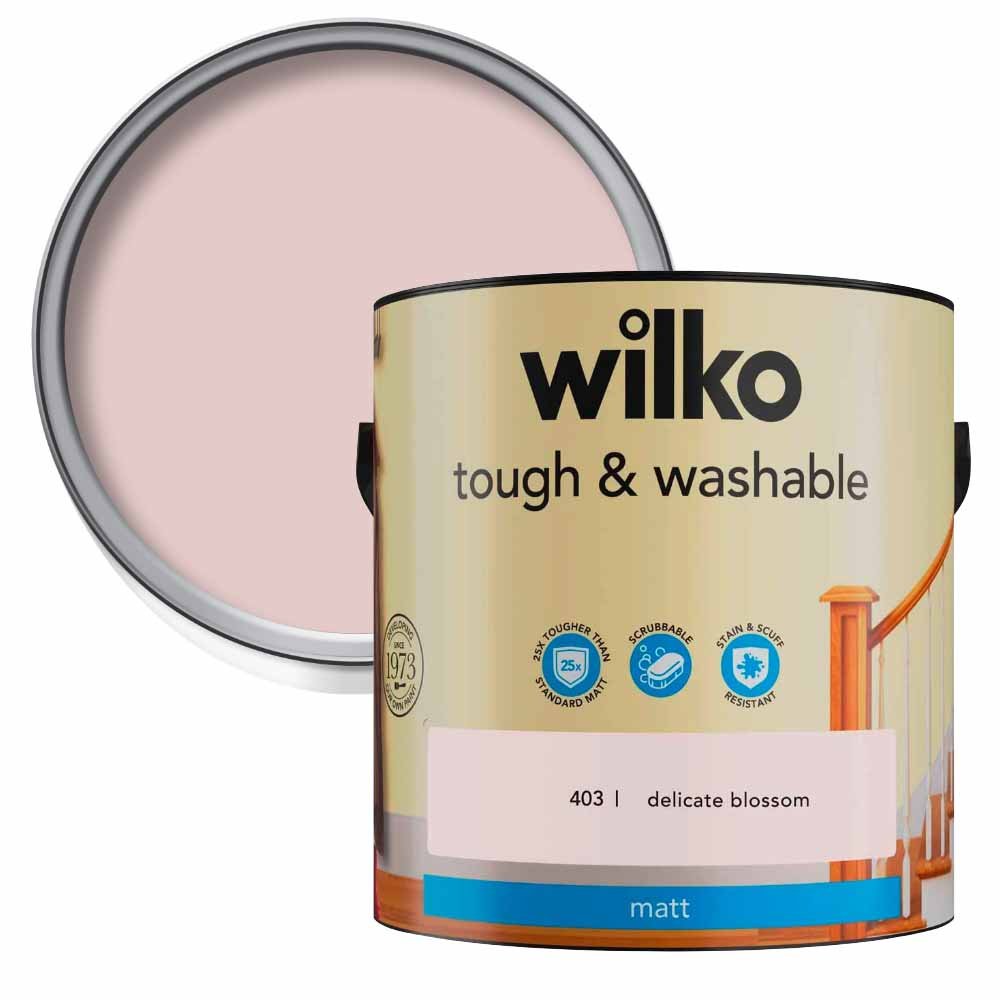 Wilko Tough & Washable Delicate Blossom Matt Emulsion Paint 2.5L Image 1