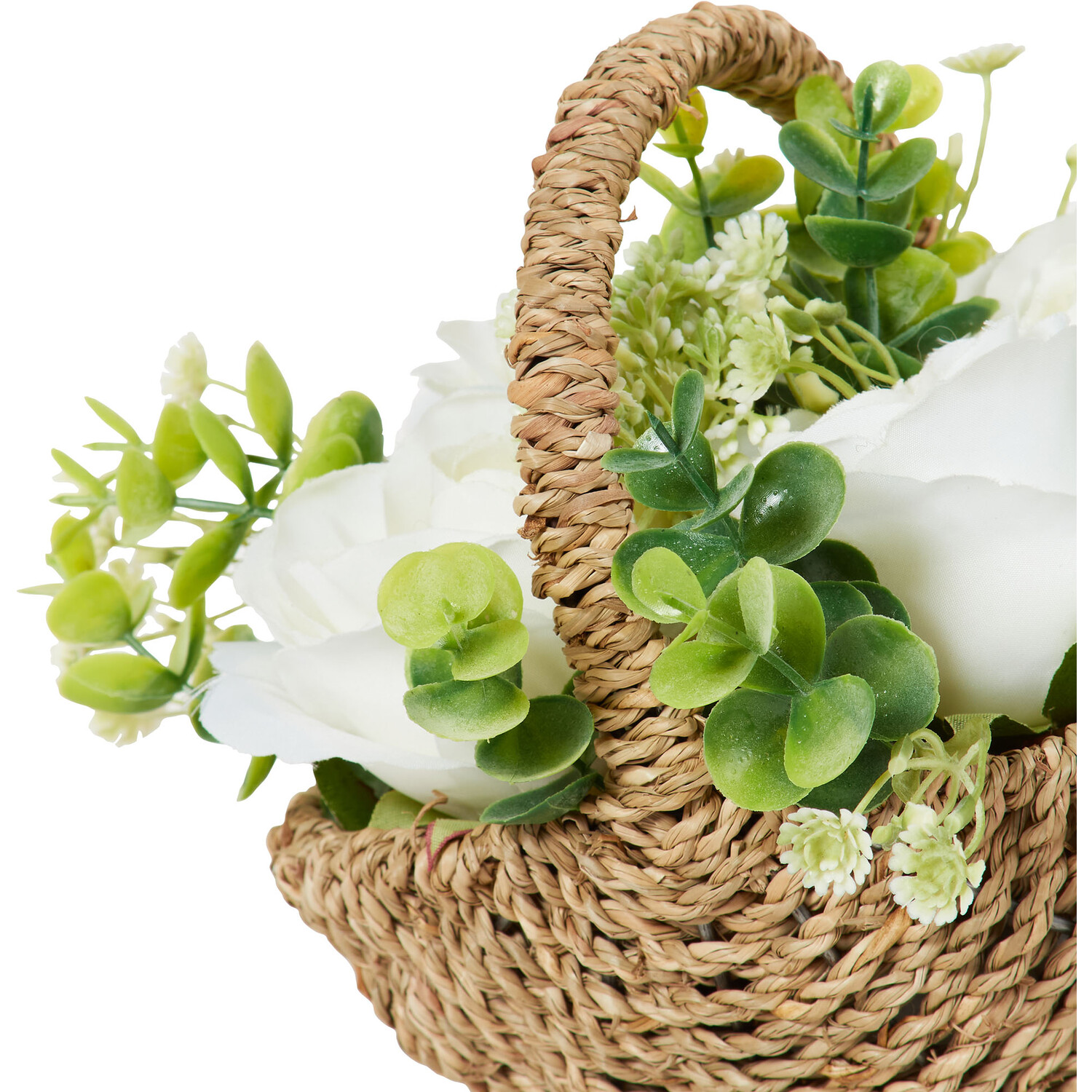 Rose Artificial Flower in Basket Image 4