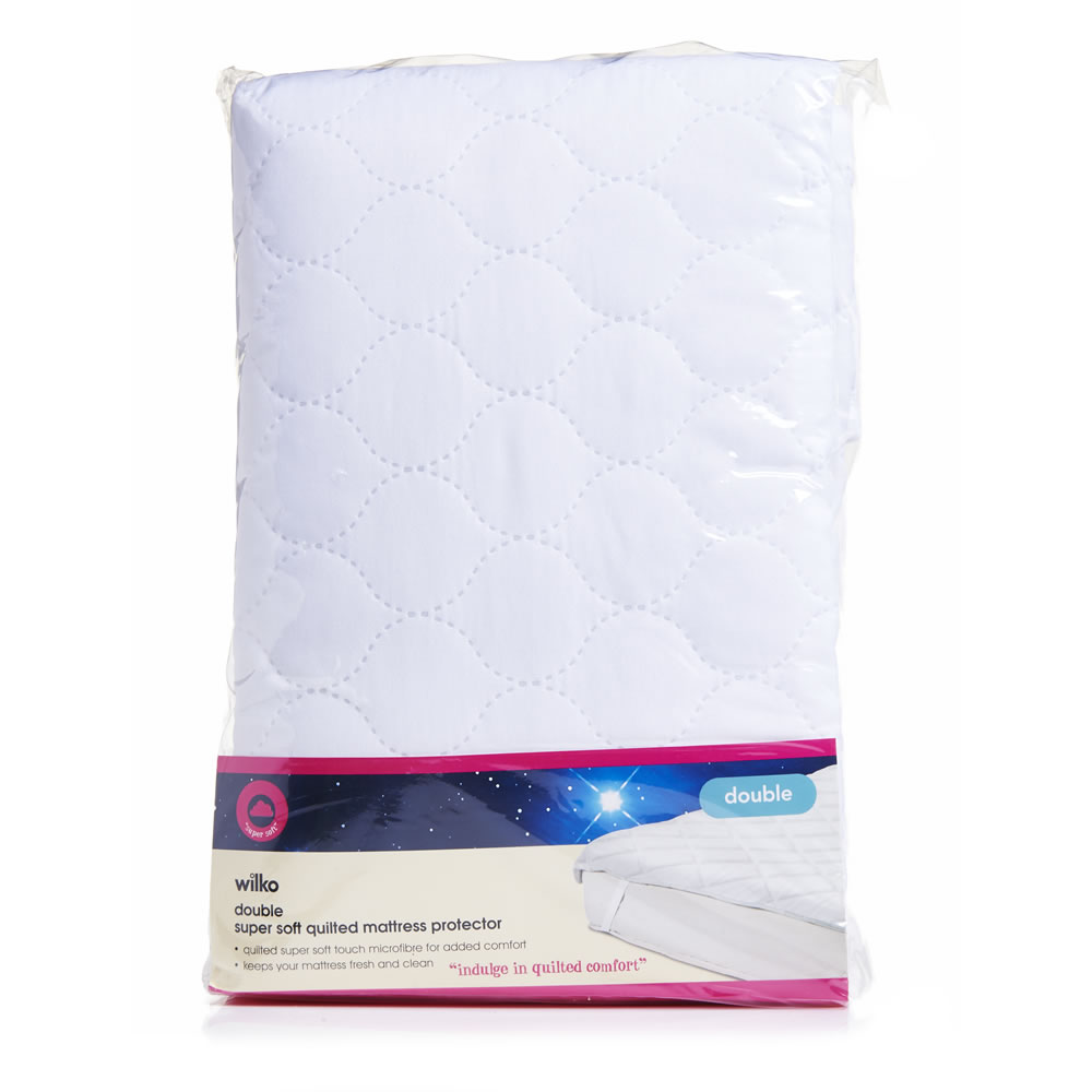 Wilko Double Super Soft Quilted Mattress Protector Image 1