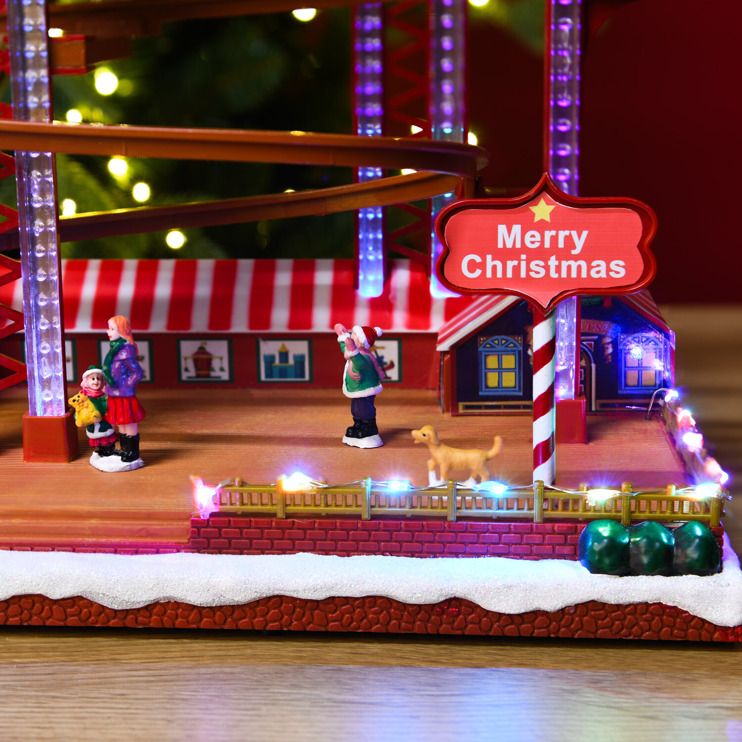 LED Rollercoaster Scene Multicolour | Wilko