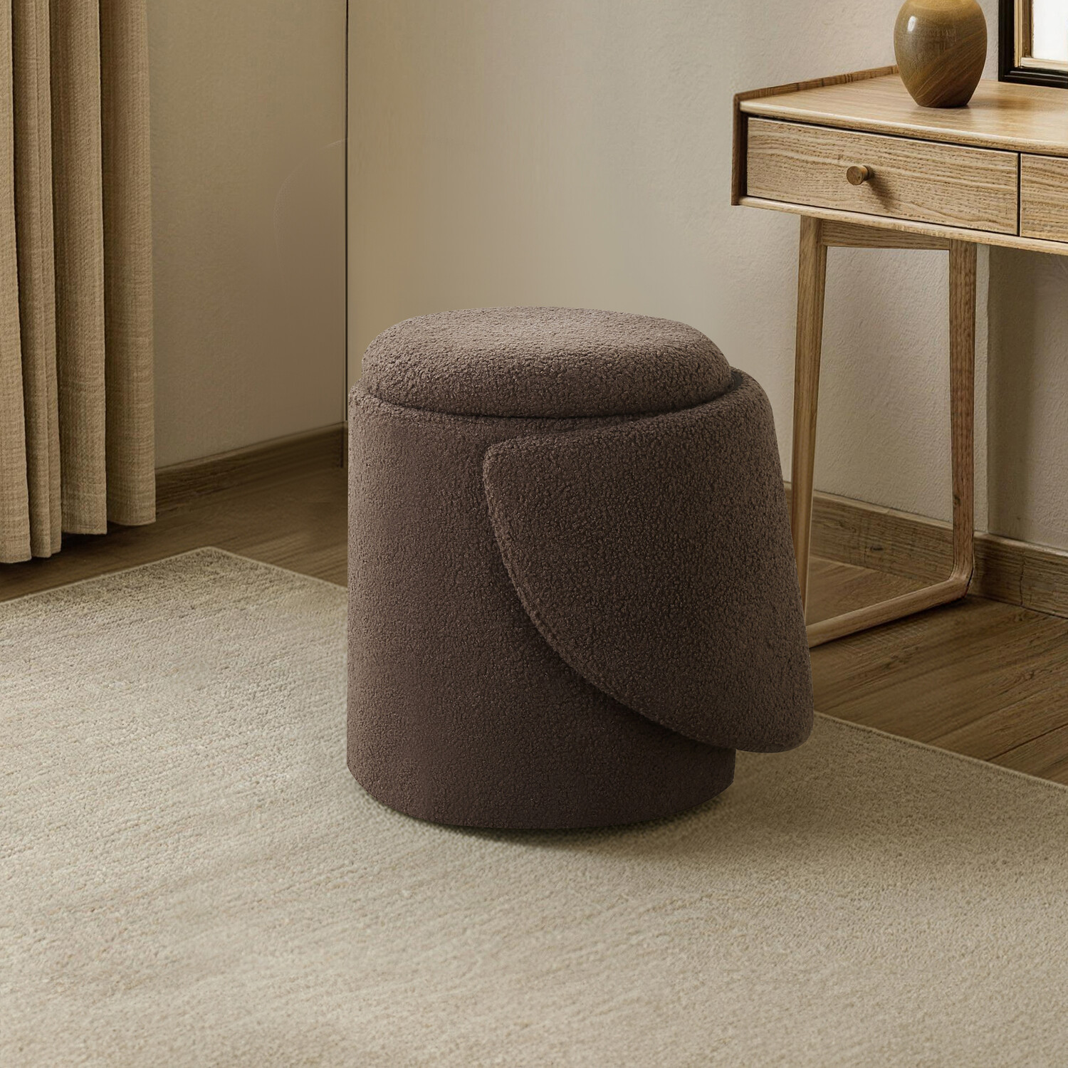 Rosie 3 in 1 Storage Stool Brown Image 3
