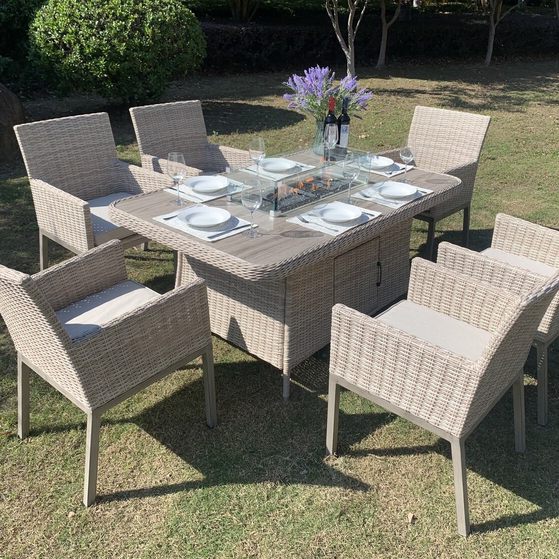 Sandringham Seven Piece Dining Set - Natural Image 1