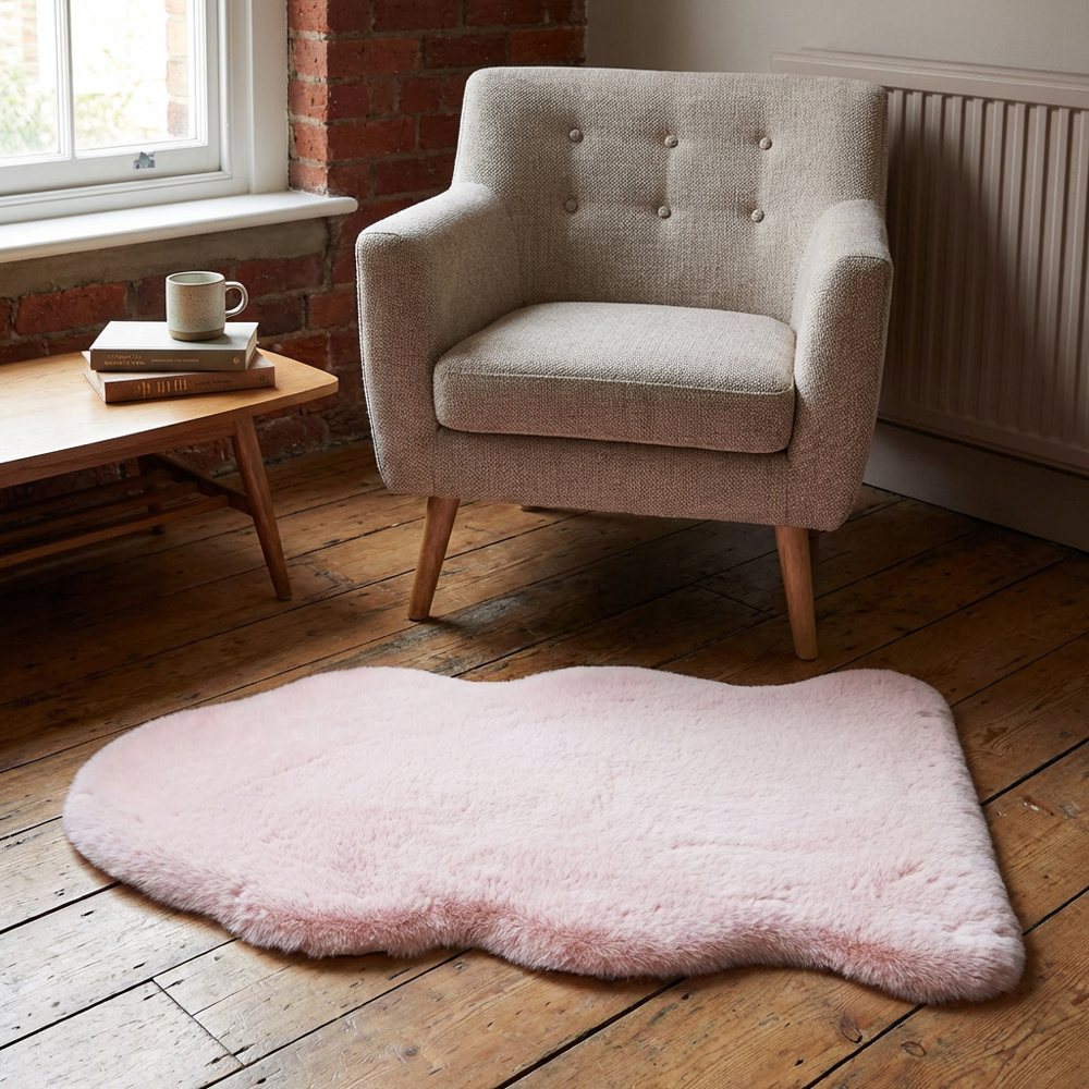 Blossom Faux Rabbit Fur Rug 90 x 60cm Image 9