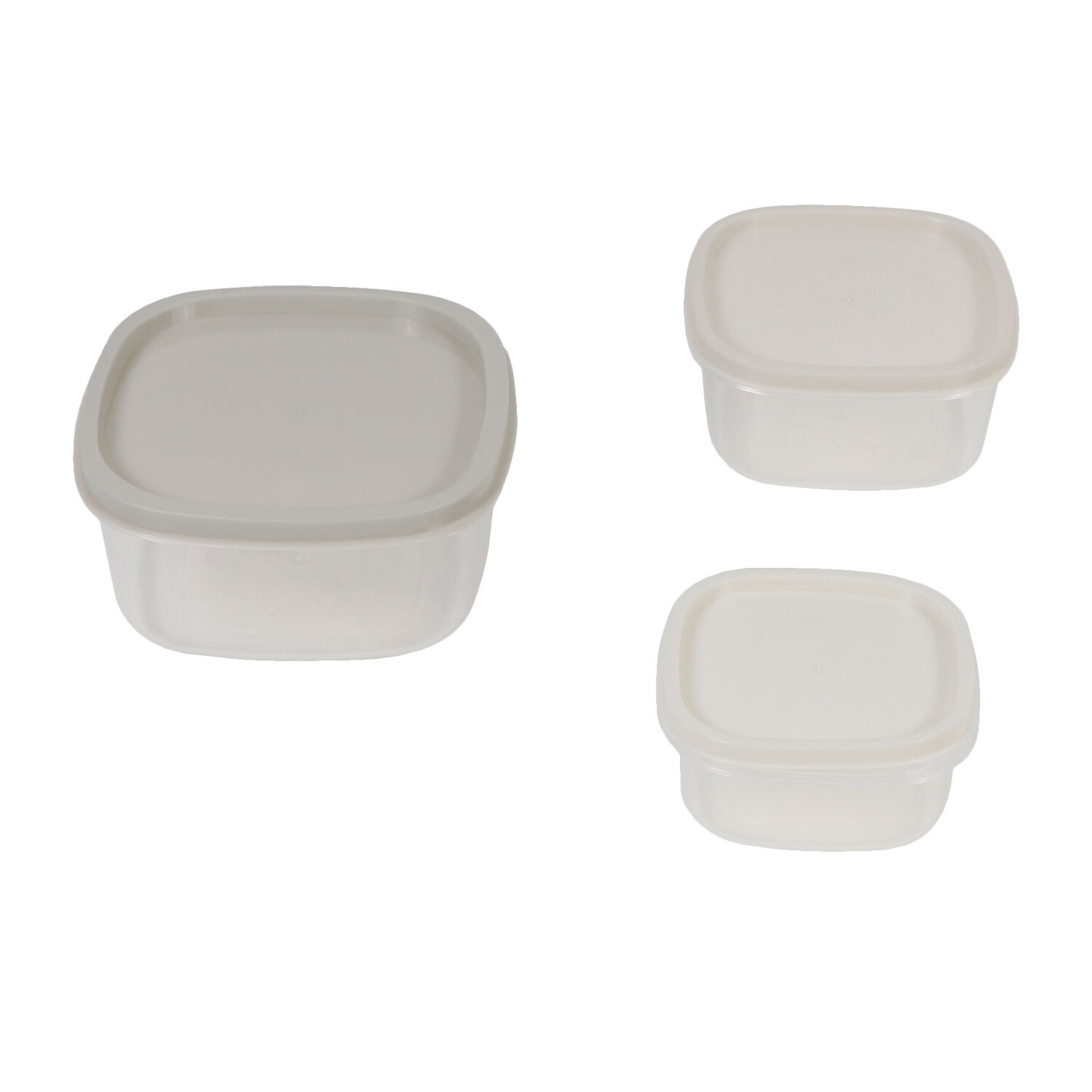 3 Piece Square Food Container with Lid Image 2