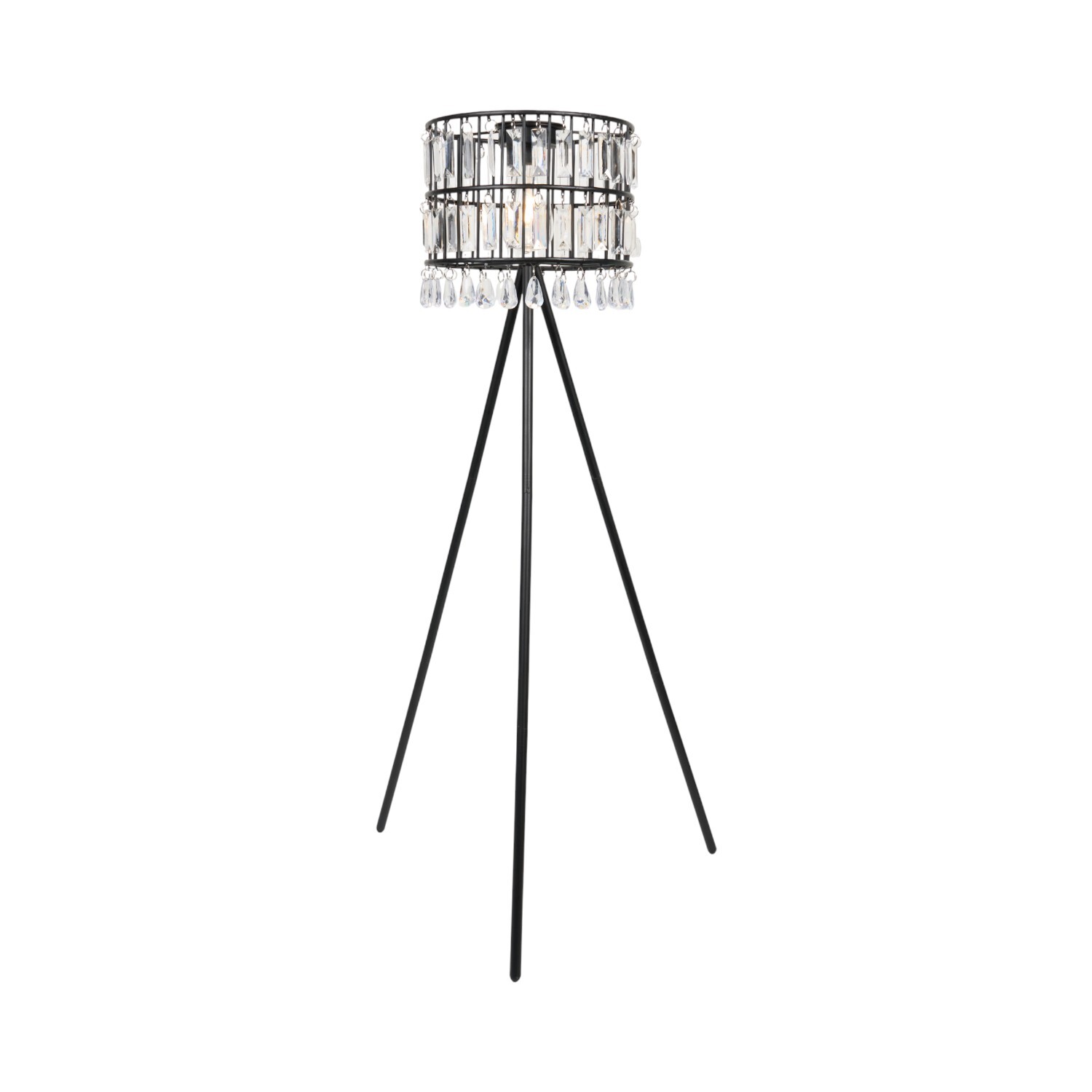Solar Crystal Standing Lamp Black Image 4