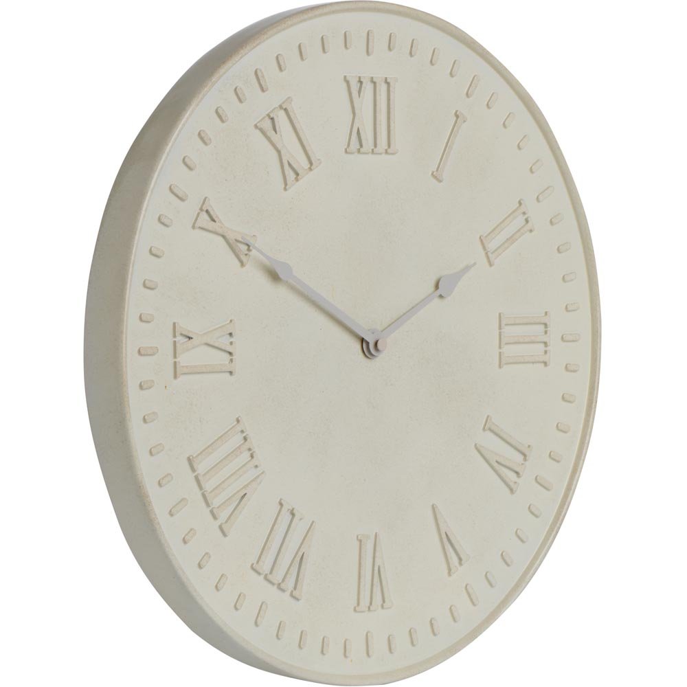 Wilko Cream Decorative Garden Clock Image 2