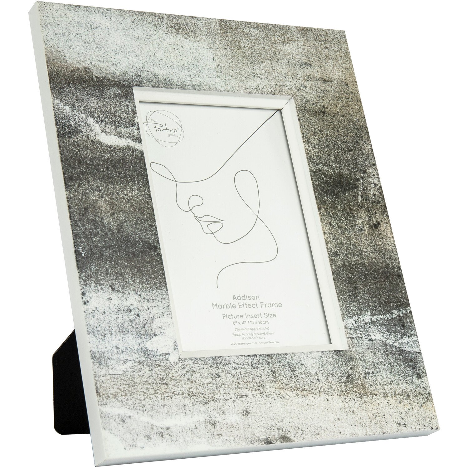 Addison Marble Effect Frame Grey 6 x 4in Image 1