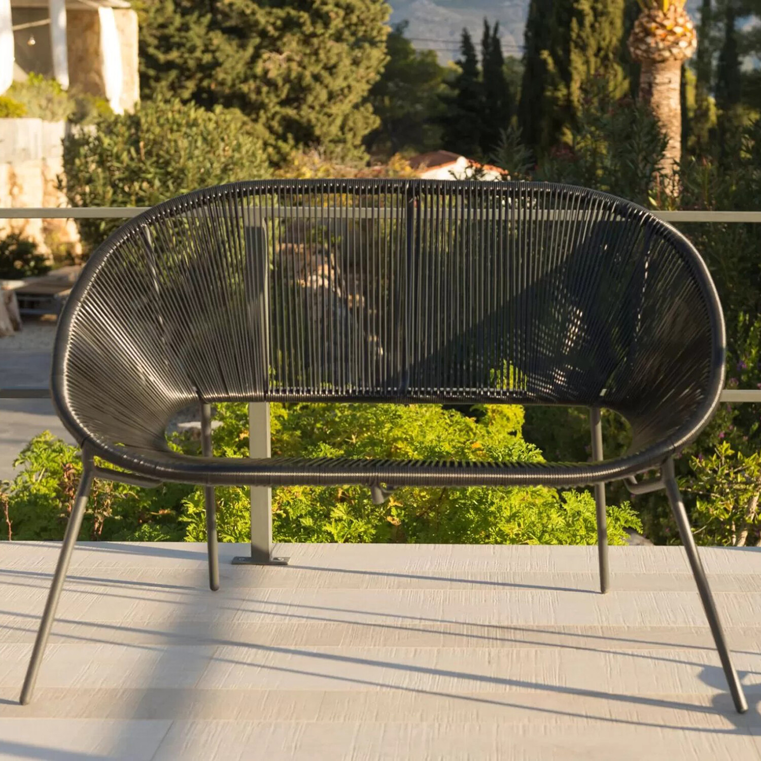 Acapulco 2 Seater Bench Black Image 1