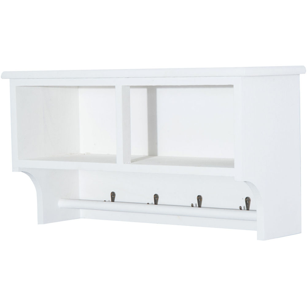 White Storage Unit with 2 Baskets Wilko