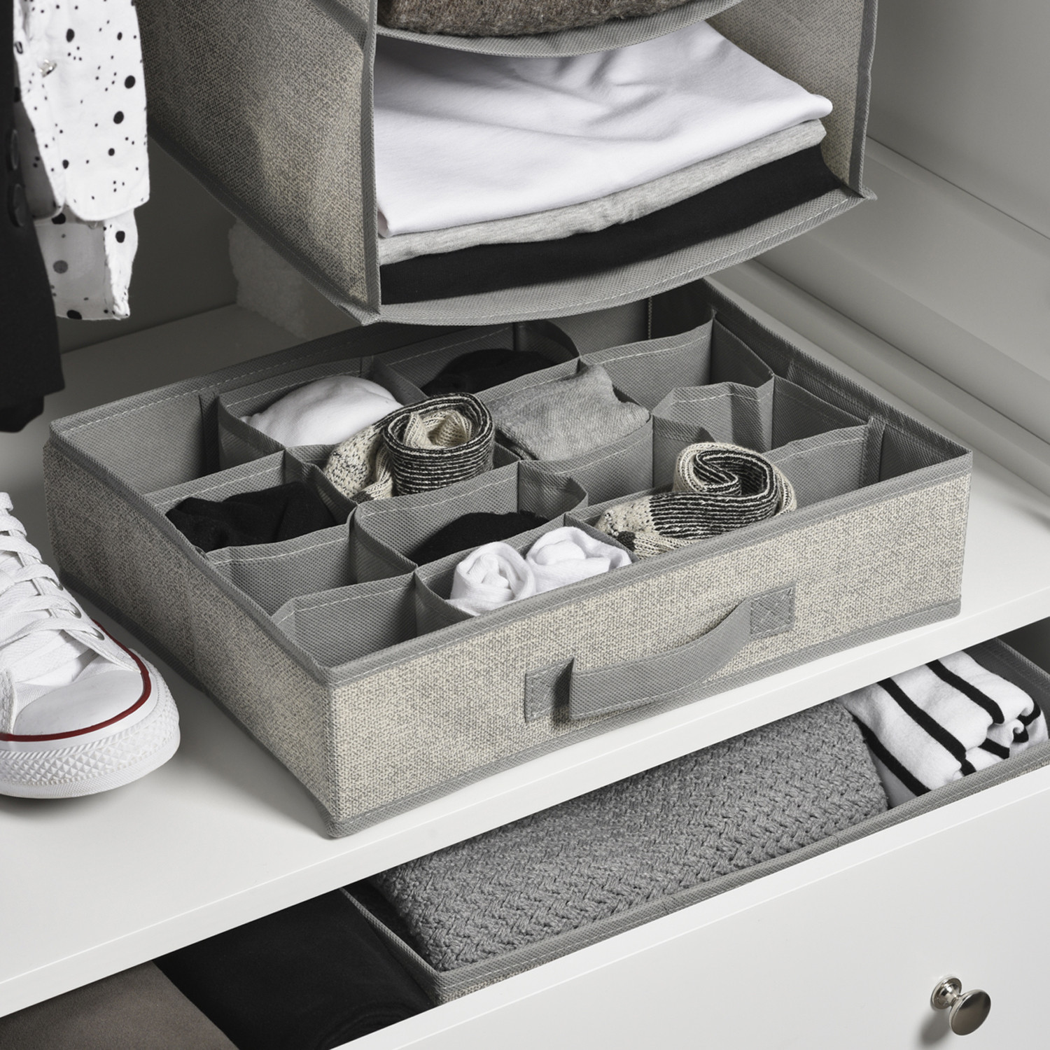 16 Grid Drawer Organiser Grey Image