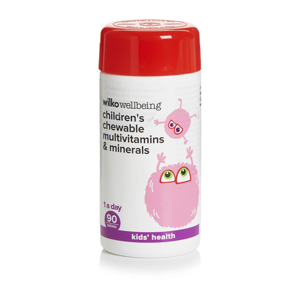 Wilko Kids Chewable Multivitamins and Mineral Tablets 90pk Image