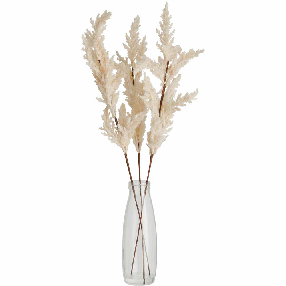 Wilko Homespun Grass in Glass Vase Image 1